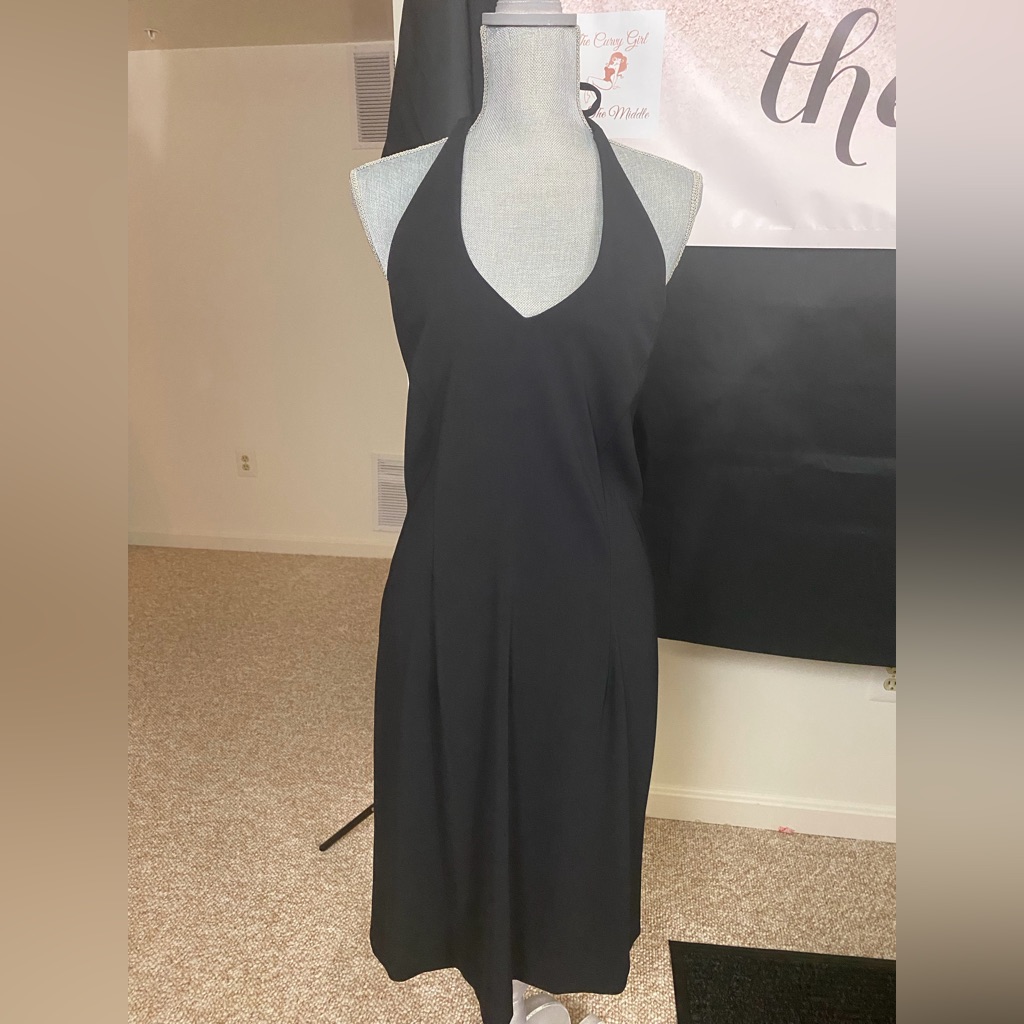 Previously Loved Black Halter Cocktail Dress